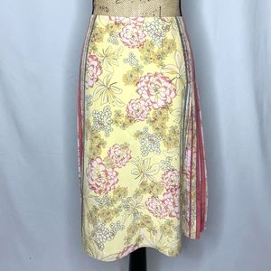 St. John Sport Floral Silk Skirt